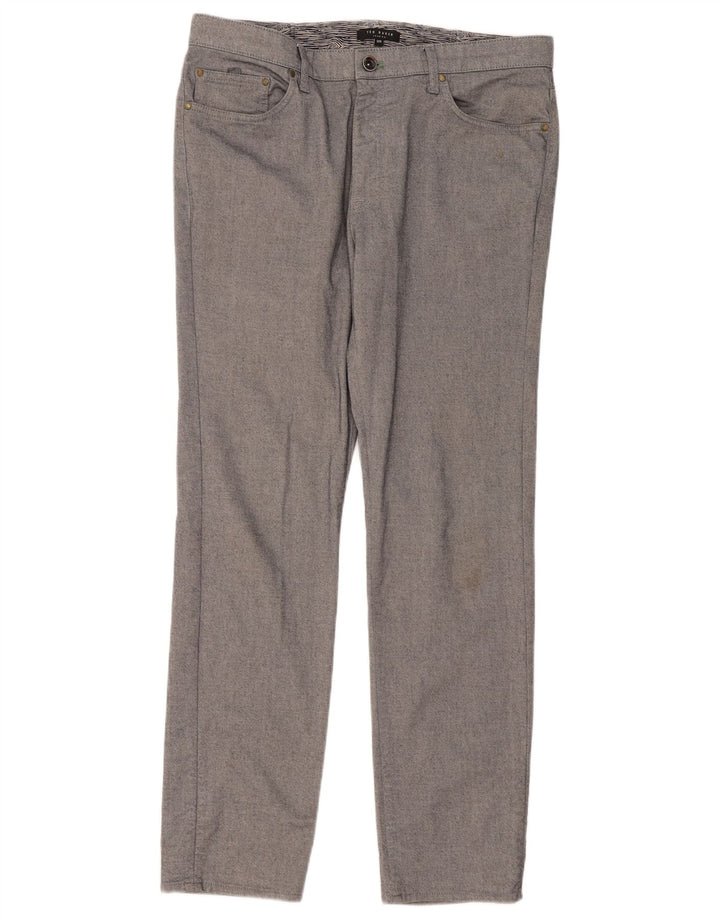 Ted Baker Pantalon Slim Casual Homme W32 L30 Gris Coton