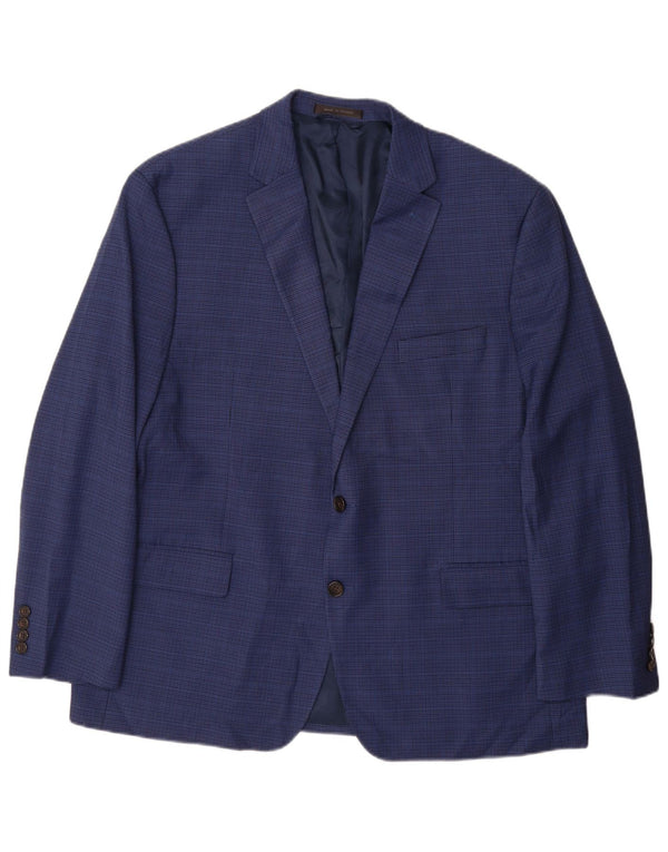 Ralph Lauren Veste blazer à 2 boutons pour homme UK 42 XL pied-de-poule bleu