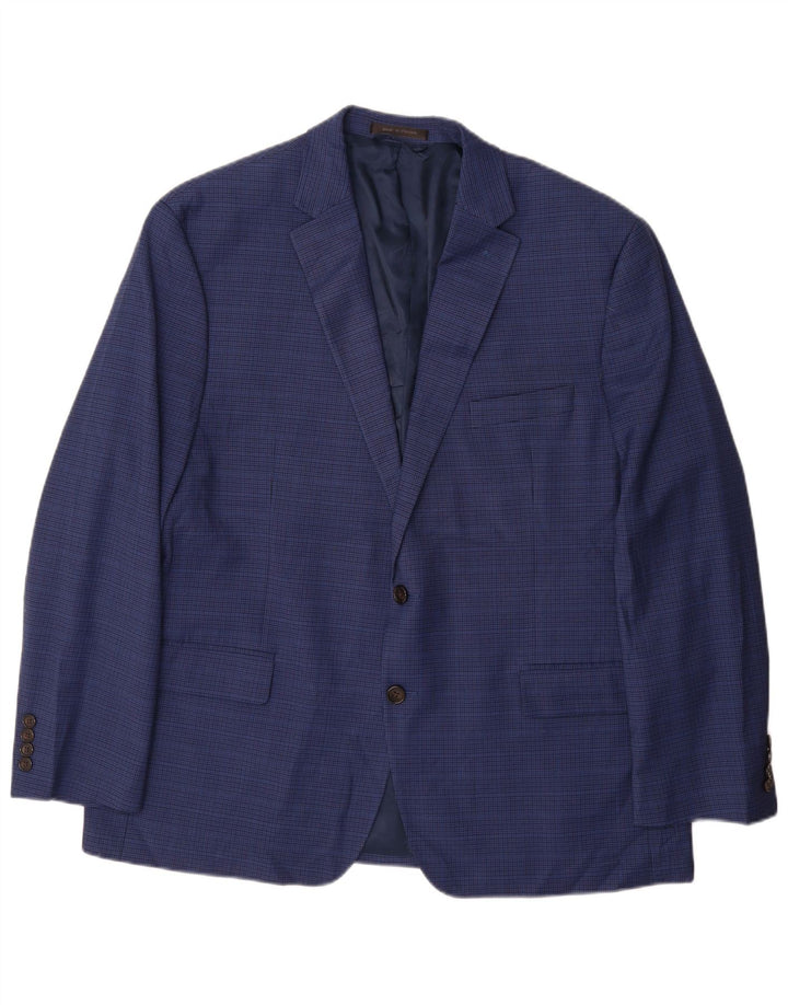 Ralph Lauren Veste blazer à 2 boutons pour homme UK 42 XL pied-de-poule bleu