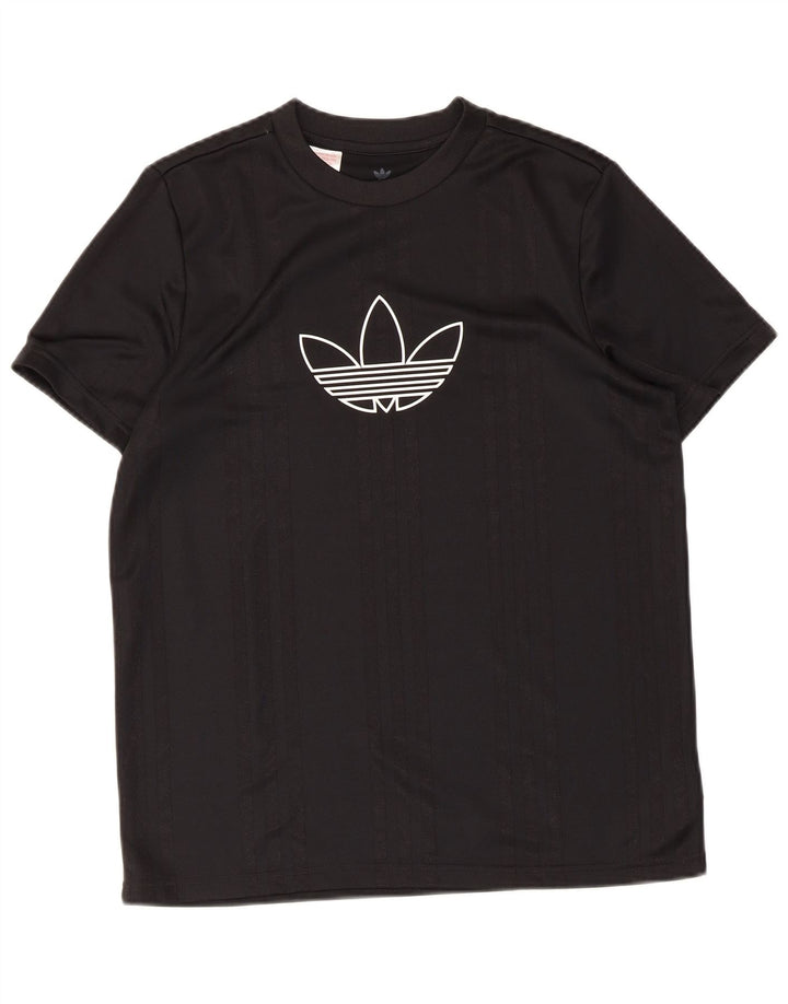 Adidas Garçons Graphic T-Shirt Top 13-14 ans Noir Polyester