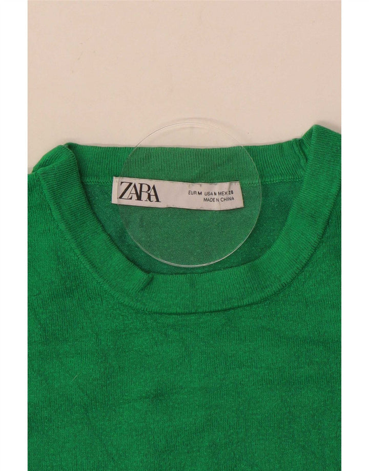 Zara Femme Chemisier Top UK 12 Vert Moyen