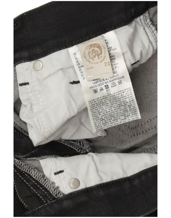 DIESEL Femme Grupee Skinny Jeans W23 L28 Noir Coton