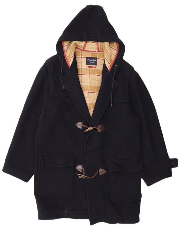 Vintage Duffle Coat à capuche pour homme UK 38 Laine bleu marine moyen