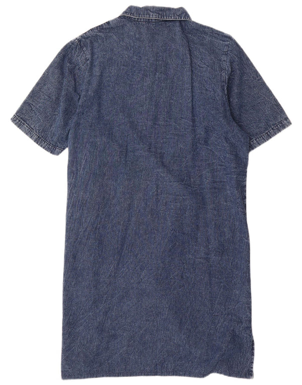 Positano by Jean Paul Robe chemise à manches courtes pour femme UK 14 Bleu moyen