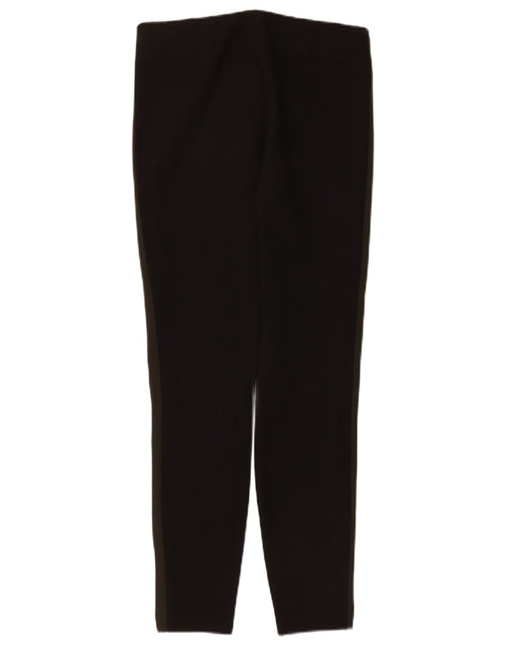 Zara Pantalon de survêtement pour femme UK 12 Medium Noir Colourblock Viscose