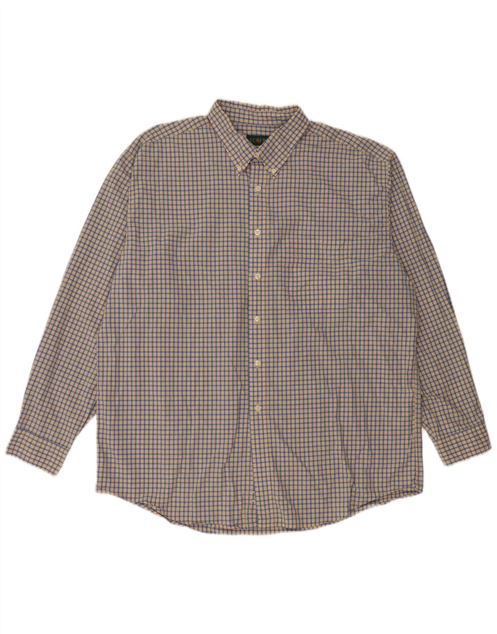 J. CREW Chemise Homme XL Jaune Carreaux Coton