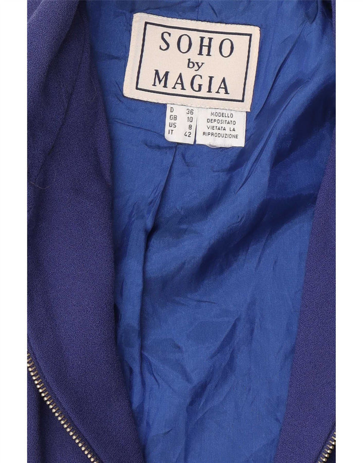 Magia Soho Bomber Jacket Femme UK 10 Petit Bleu Marine