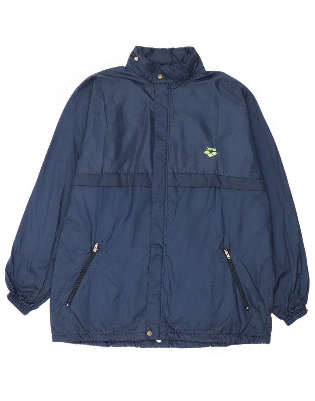 Arena Veste de pluie à capuche pour homme UK 42 XL Bleu marine Polyamide