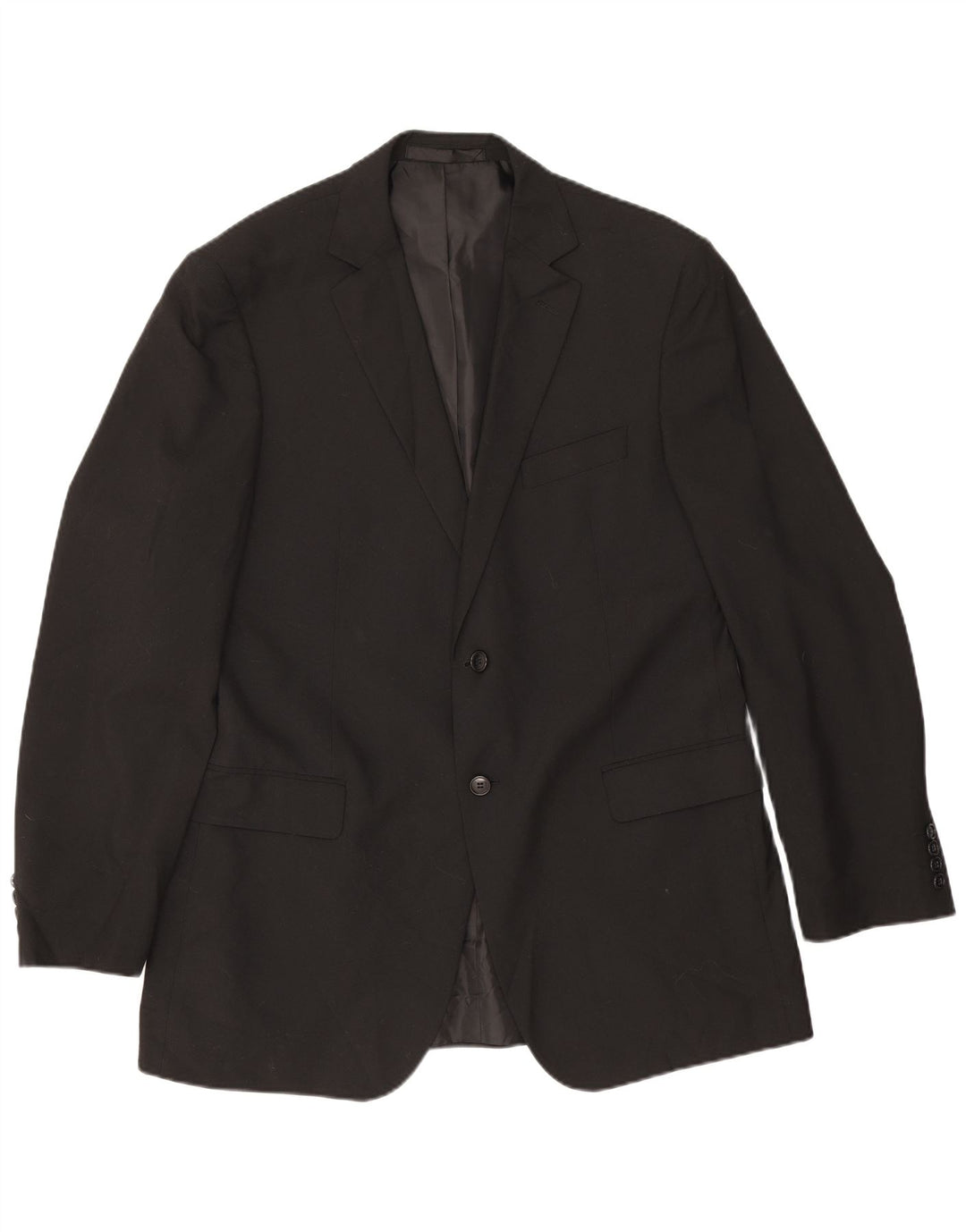Marks & Spencer Veste blazer à 2 boutons pour homme UK 42 Large Noir Polyester