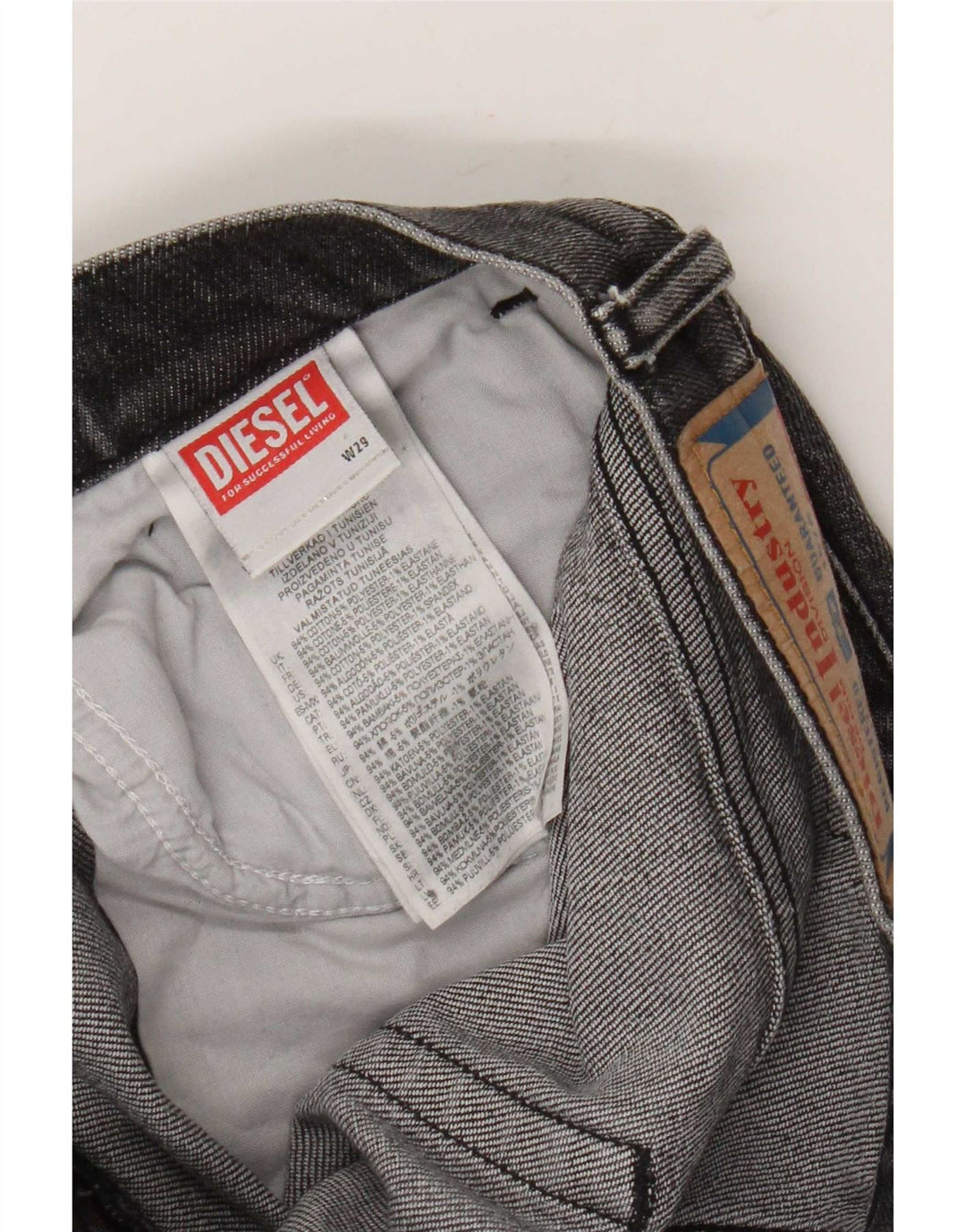 Diesel Jean Slim W29 L31 Homme Gris Coton
