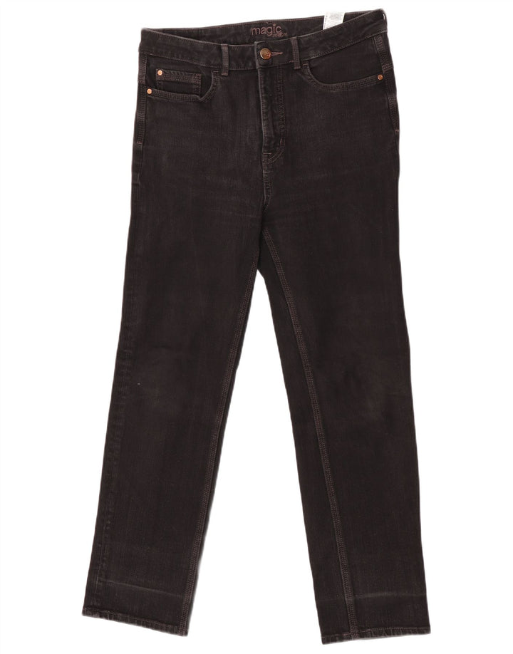 Marks & Spencer Jean droit pour femme UK 12 Medium W32 L27 Coton noir