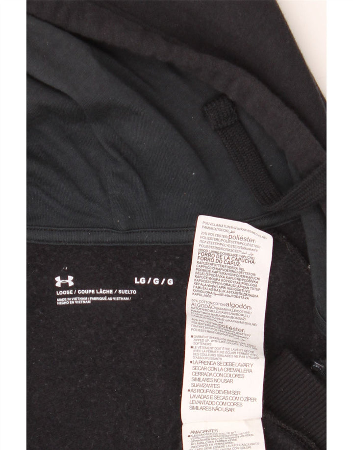 Under Armour Pull à capuche zippé pour homme Grand coton noir