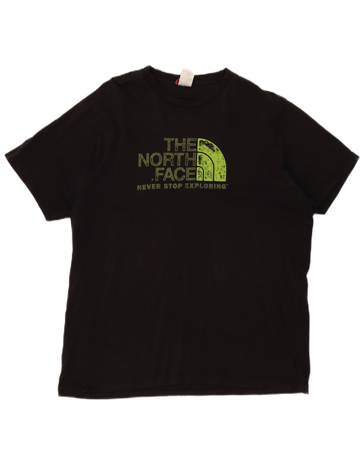 THE NORTH FACE T-Shirt Graphique Homme Haut XL Noir Coton