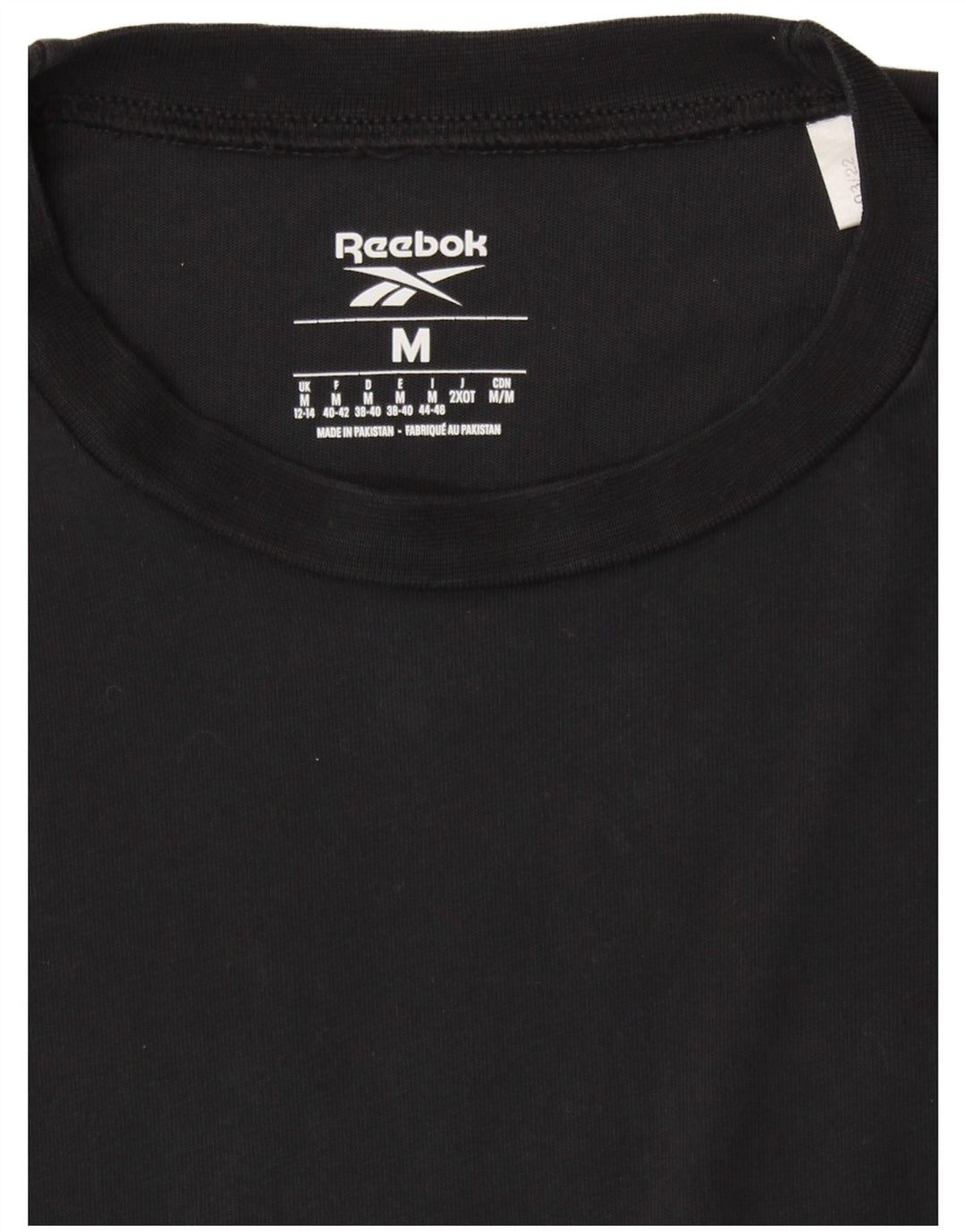 REEBOK T-shirt graphique surdimensionné pour femme UK 12/14 Noir moyen