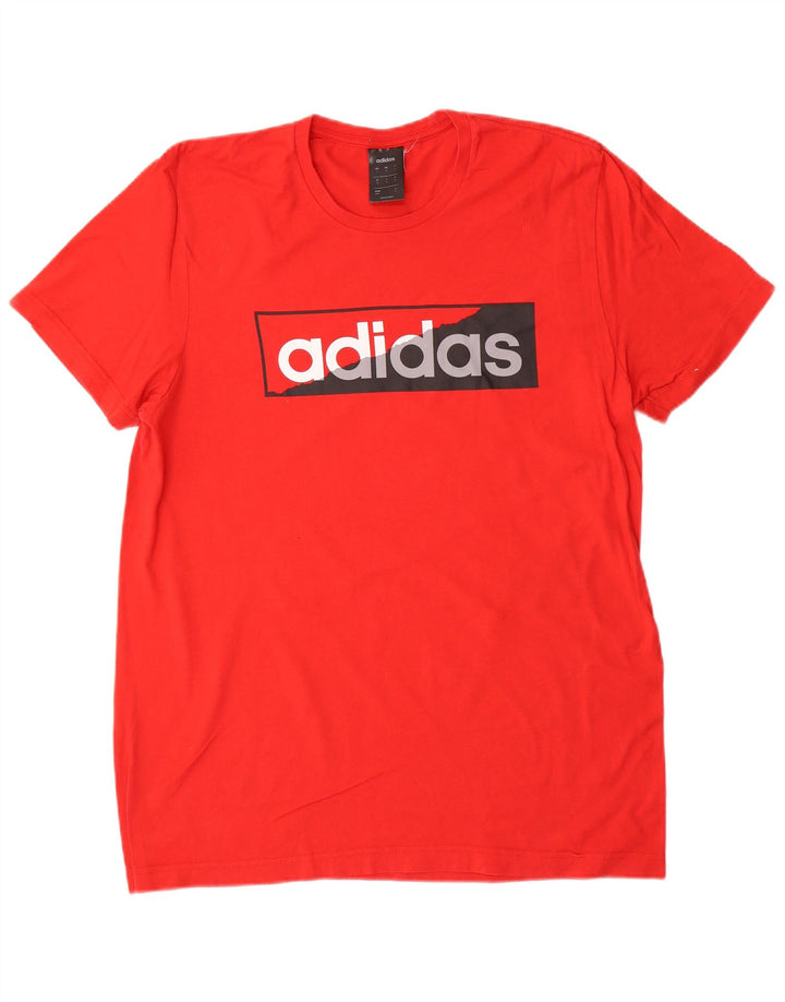 ADIDAS T-Shirt Graphique Homme Rouge Moyen