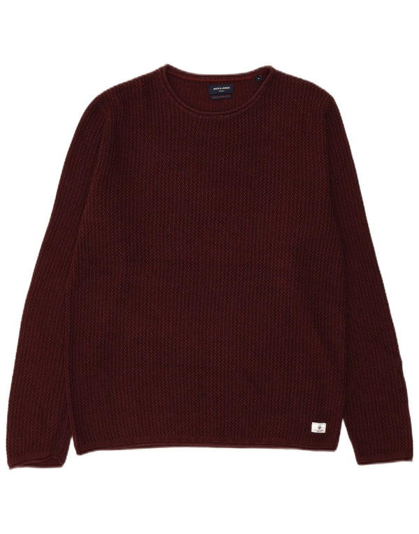 Jack & Jones Pull à col rond pour homme Taille L Bordeaux
