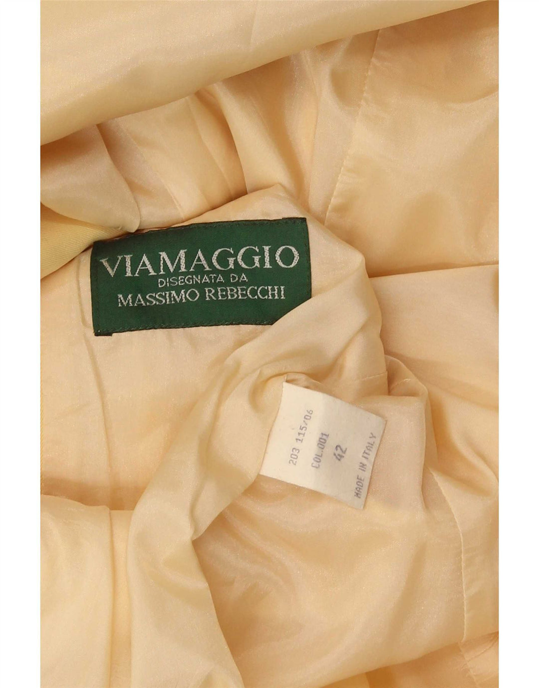 Massimo Rebecchi Veste Blazer 1 Bouton Femme IT 42 Laine Jaune Moyen