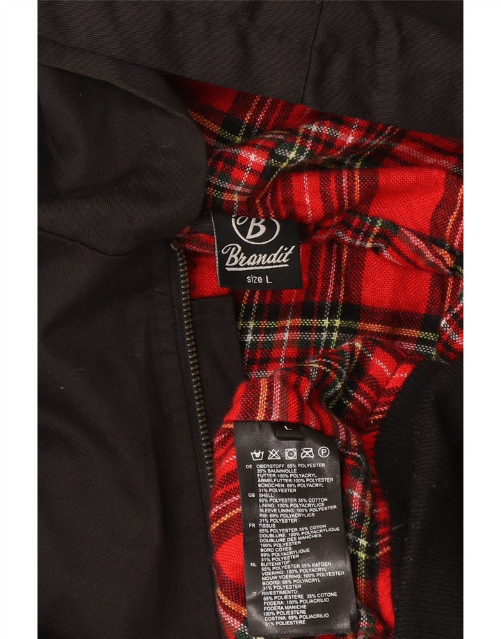 Brandit Veste bomber à capuche pour femme UK 16 Large Noir Polyester