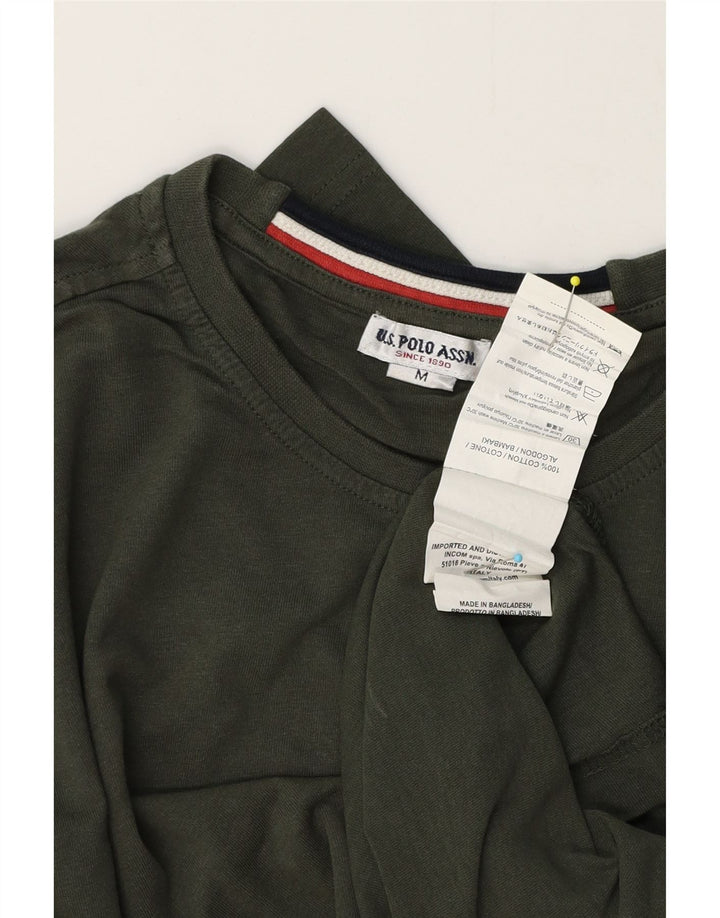 U.S. Polo Assn. Top Homme Manches Longues Coton Kaki Moyen