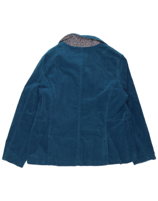 White Stuff Veste blazer en velours à 4 boutons pour femme UK 16 Large Bleu marine