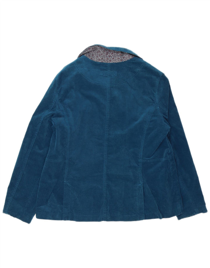 White Stuff Veste blazer en velours à 4 boutons pour femme UK 16 Large Bleu marine