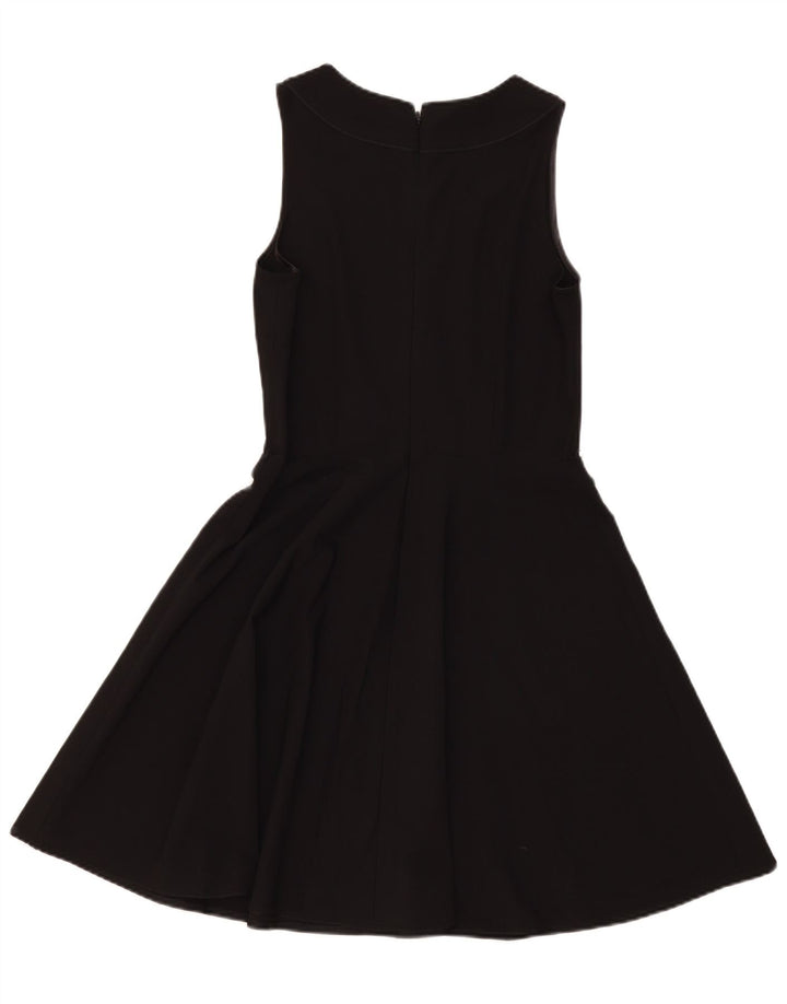 Oasis Robe trapèze sans manches pour femme UK 12 Noir moyen Polyester