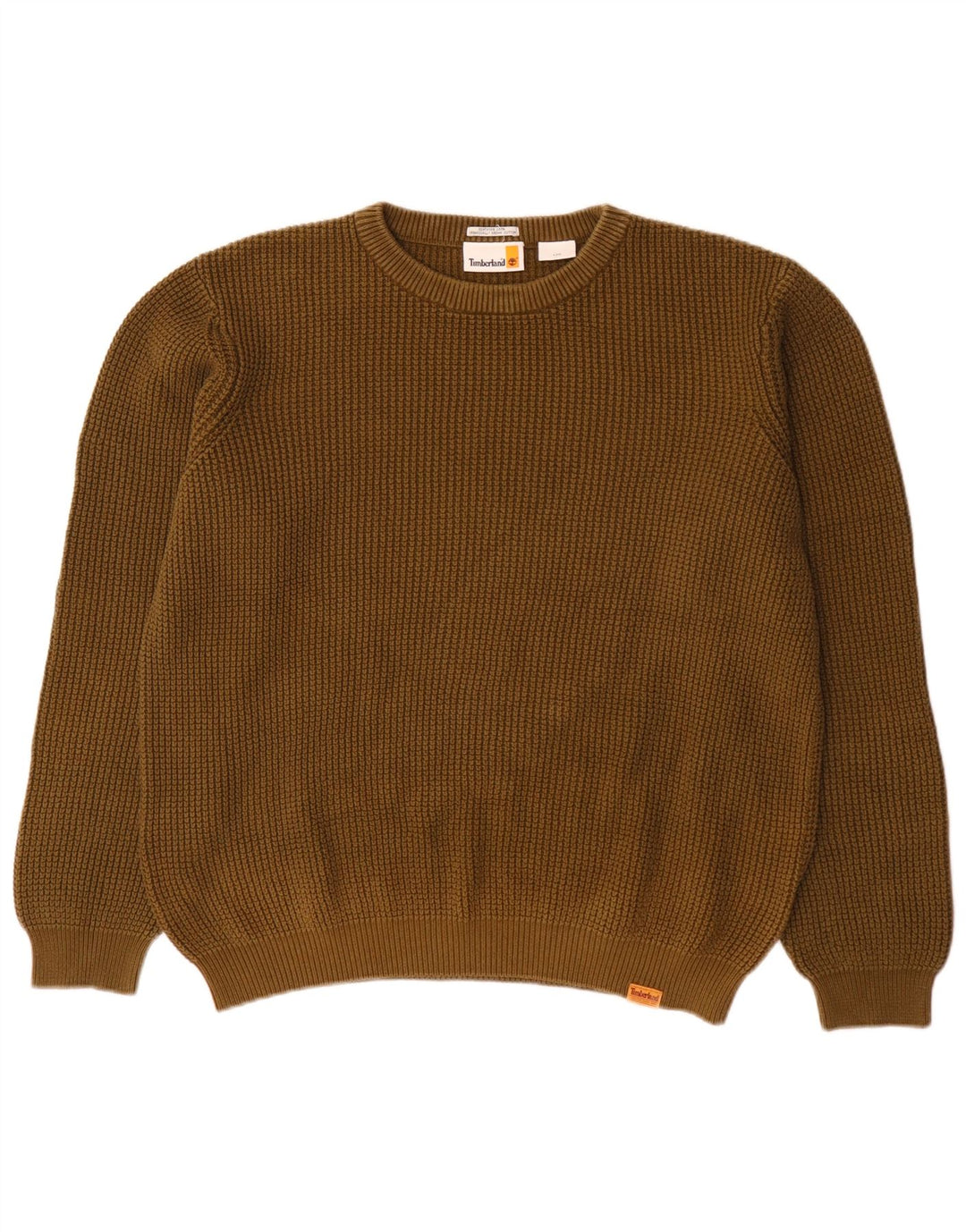 Timberland Pull à col rond pour homme en coton kaki Large