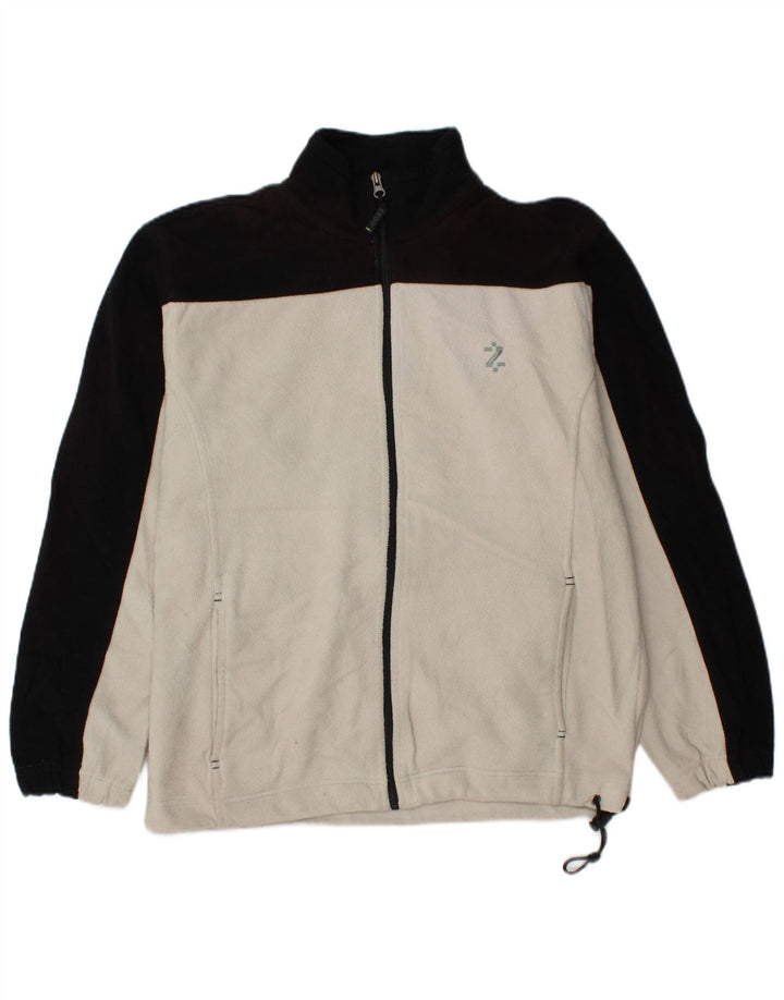 IZOD Veste Polaire Homme UK 38 Medium Blanc Colorblock Polyester