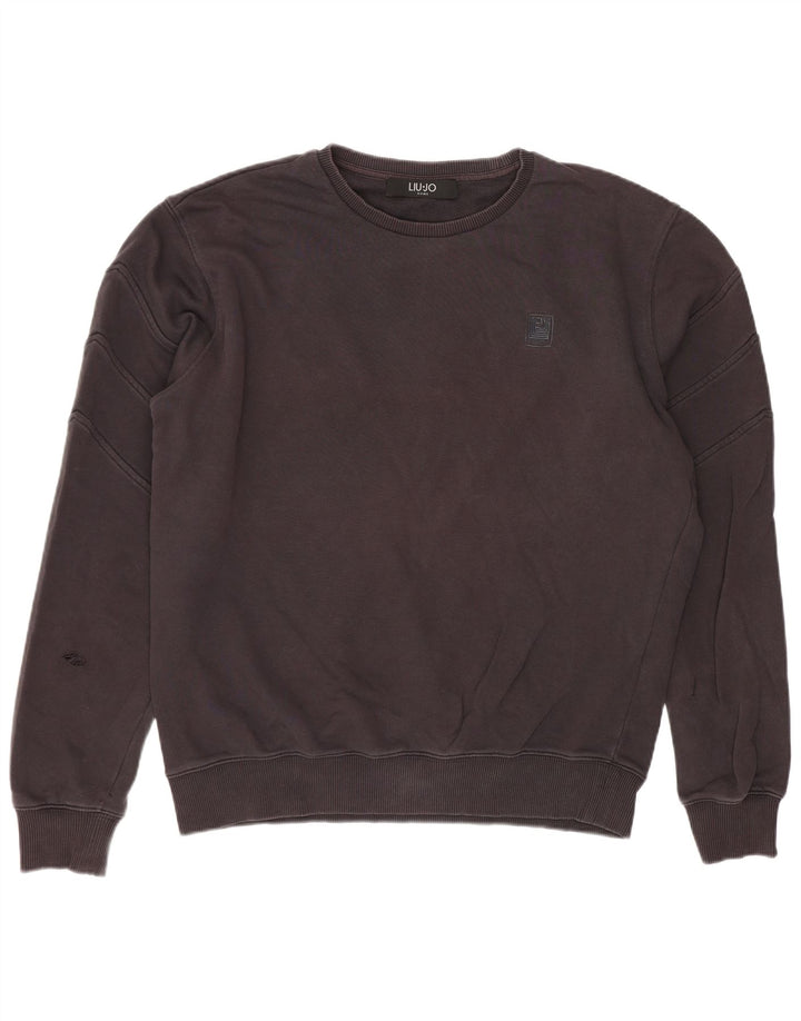 Liu Jo Sweat-shirt pour homme en coton gris Taille L