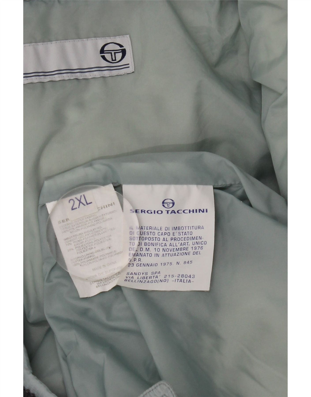 Sergio Tacchini Veste matelassée pour hommes UK 44 2XL Bleu Polyamide