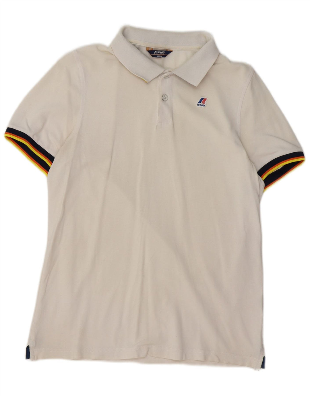 K-WAY Polo Homme Coton Blanc Moyen