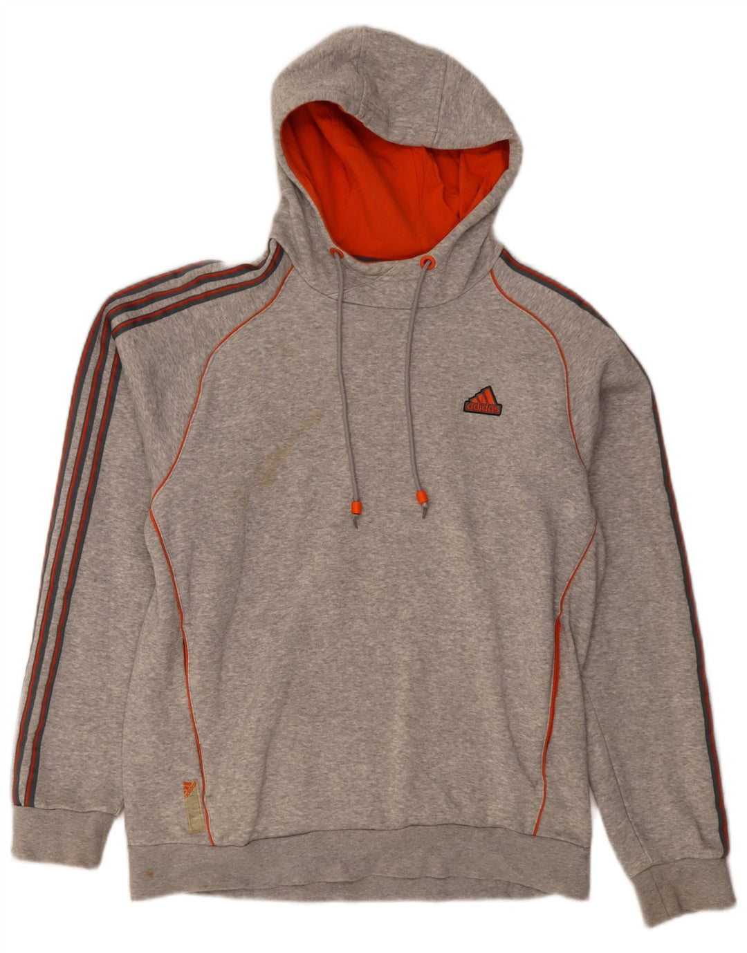 Adidas Pull à capuche pour homme en coton gris moyen