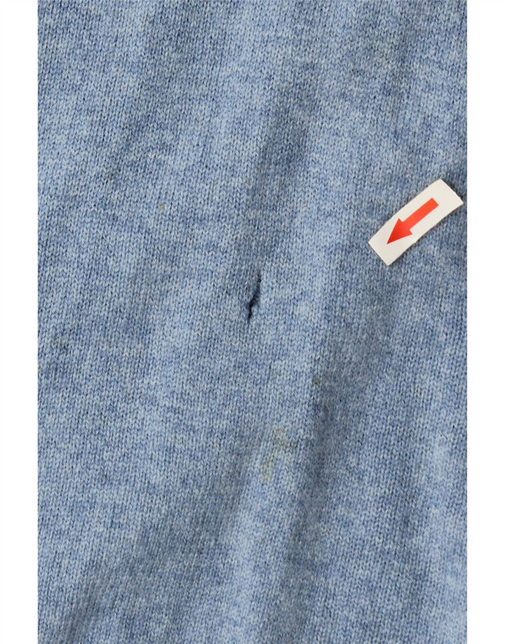 Marks & Spencer Pull à col en V Blue Harbor pour hommes, grand bleu moucheté