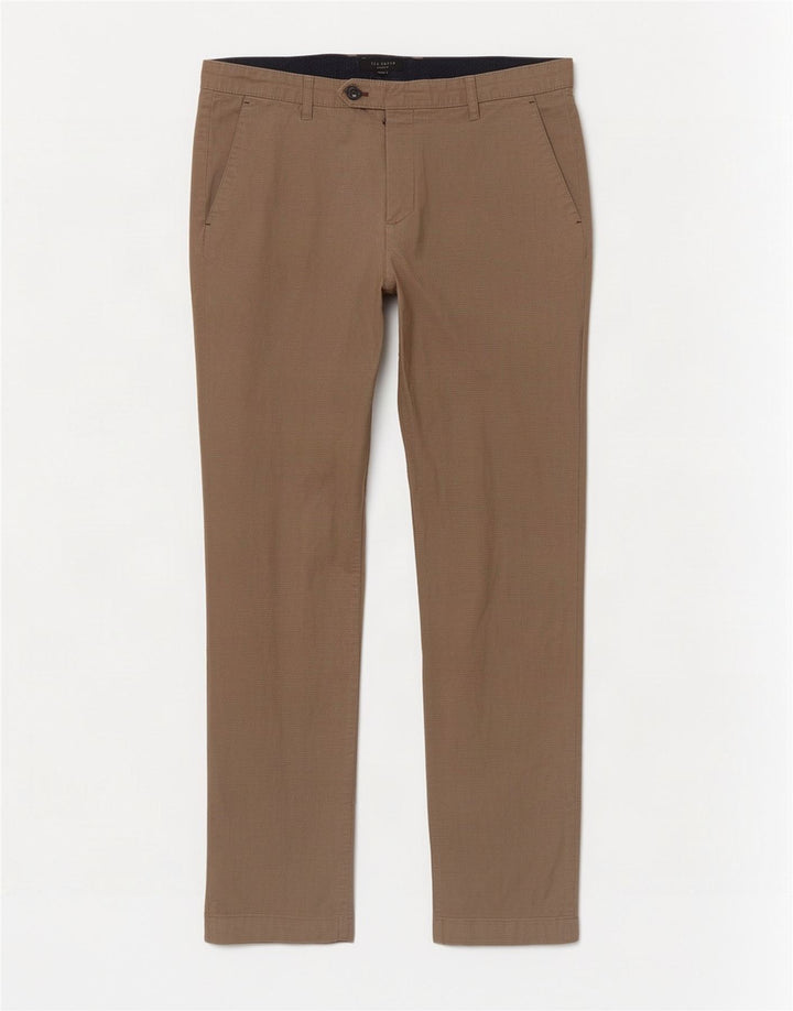 Ted Baker Pantalon de Costume Droit Homme W34 L32 Coton Beige