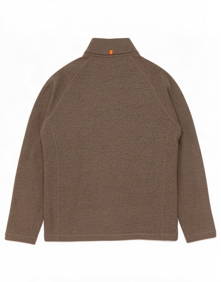 John Lewis Sweat-shirt à col boutonné pour homme en polyester gris moucheté