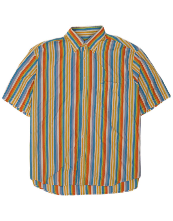 Paul & Shark Mens Short Sleeve Shirt Size 43 XL Multicoloured Striped