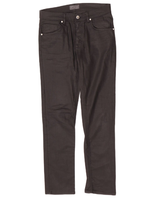 Zara Pantalon décontracté slim pour homme EU 38 Small W30 L30 Coton noir