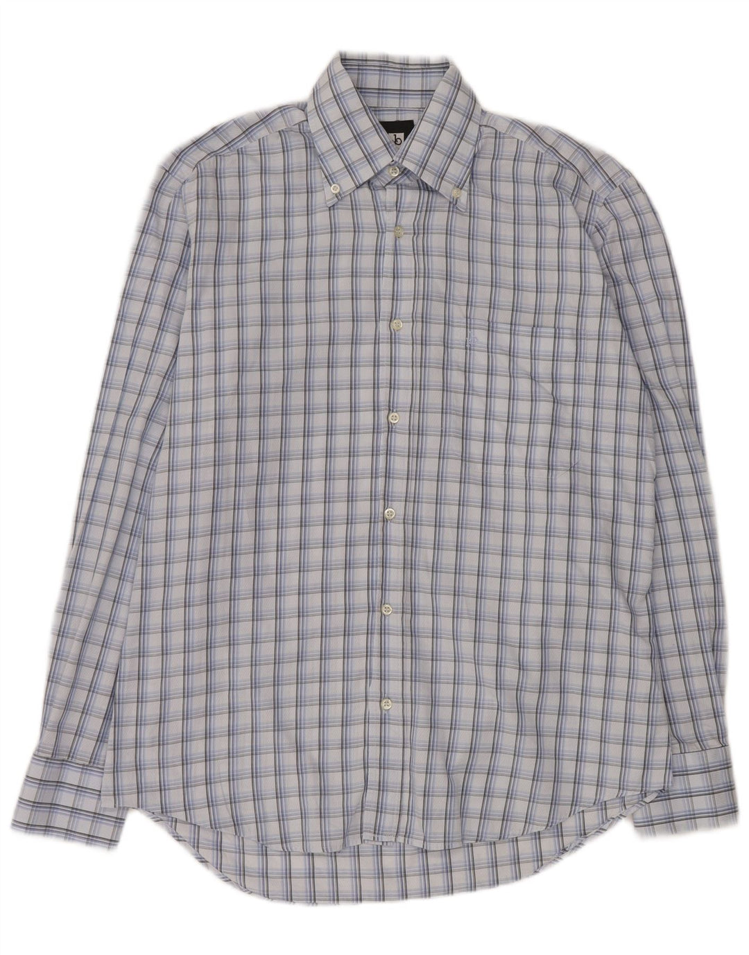 Roccobarocco Chemise Homme Taille 15 38 Carreau Bleu Moyen