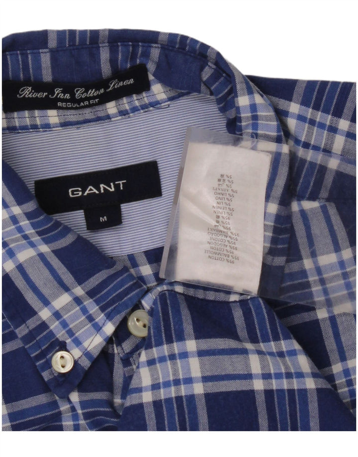 GANT Chemise Regular Fit Homme Bleu Moyen Carreaux Coton