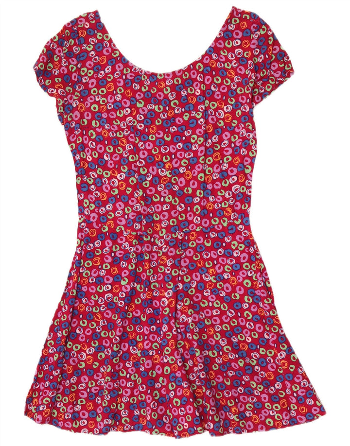 vintage Femmes Playsuit UK 12 Floral Rose Moyen