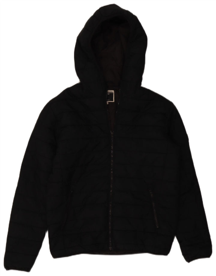 Jack & Jones Veste matelassée à capuche pour homme UK 40 Large Noir Polyester