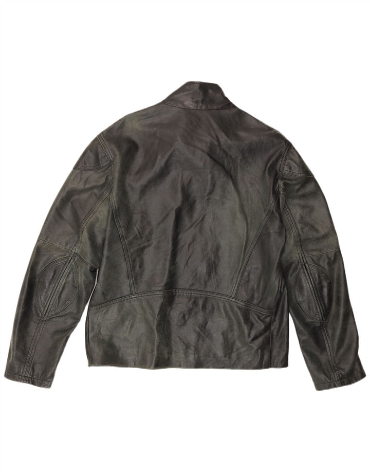 veste en cuir homme vintage IT 50 Grand cuir gris