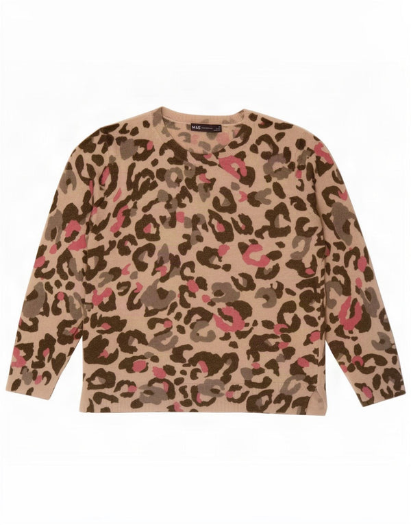 Marks & Spencer Pull col bateau pour femme UK 14 Large Beige