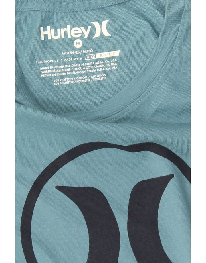Hurley T-Shirt Dri Fit Graphic Homme Bleu Moyen Coton
