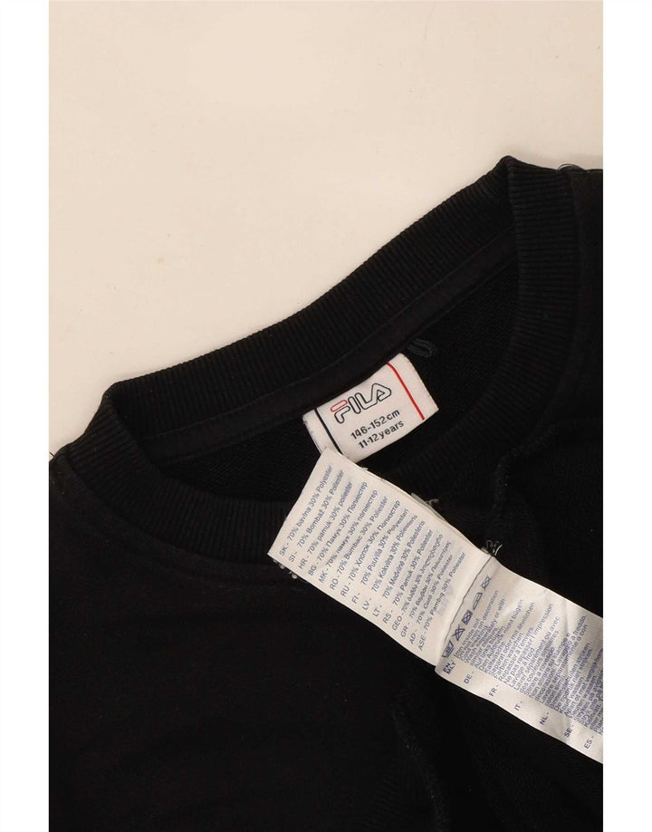 Fila Sweat-shirt Garçon 11-12 ans Noir Coton