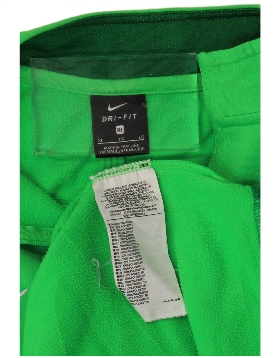 Nike Dri Fit Zip Neck Pull Survêtement Top XL Vert Colorblock