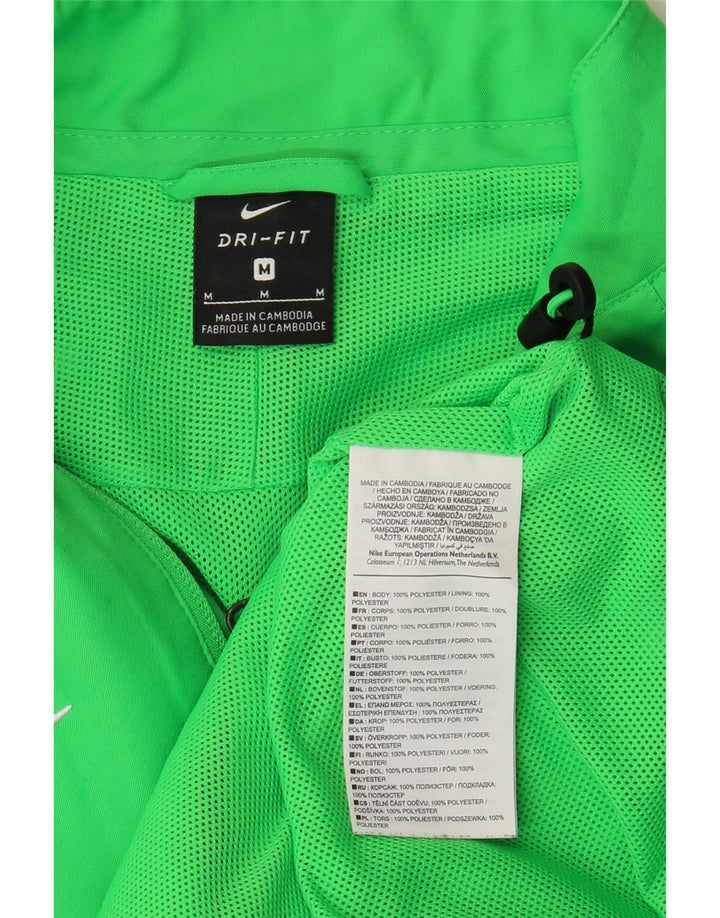Nike Hommes Dri Fit Survêtement Top Veste Vert Moyen Colorblock Polyester