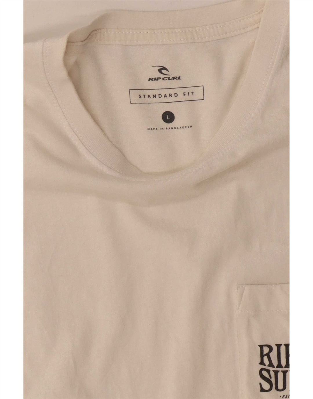 Rip Curl T-shirt graphique coupe standard pour hommes, grand, blanc