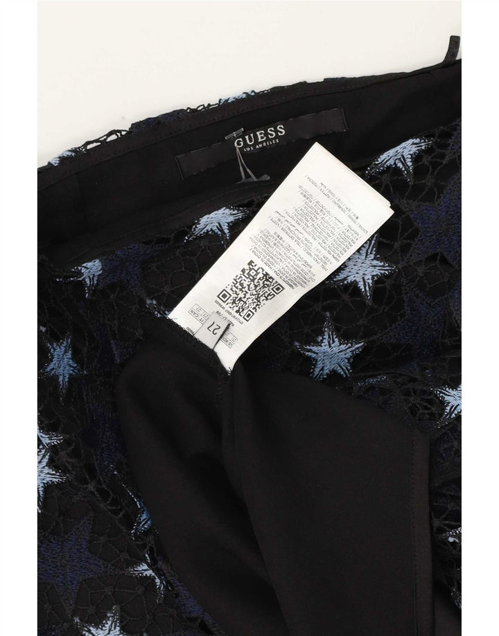 Guess Jupe Crayon Femme W27 Petit Bleu Marine Polyester