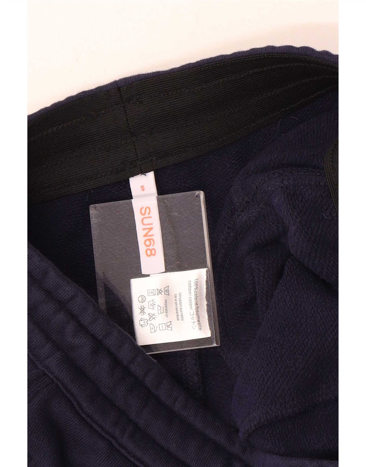 Sun68 Pantalon de survêtement pour homme en coton bleu marine Taille S